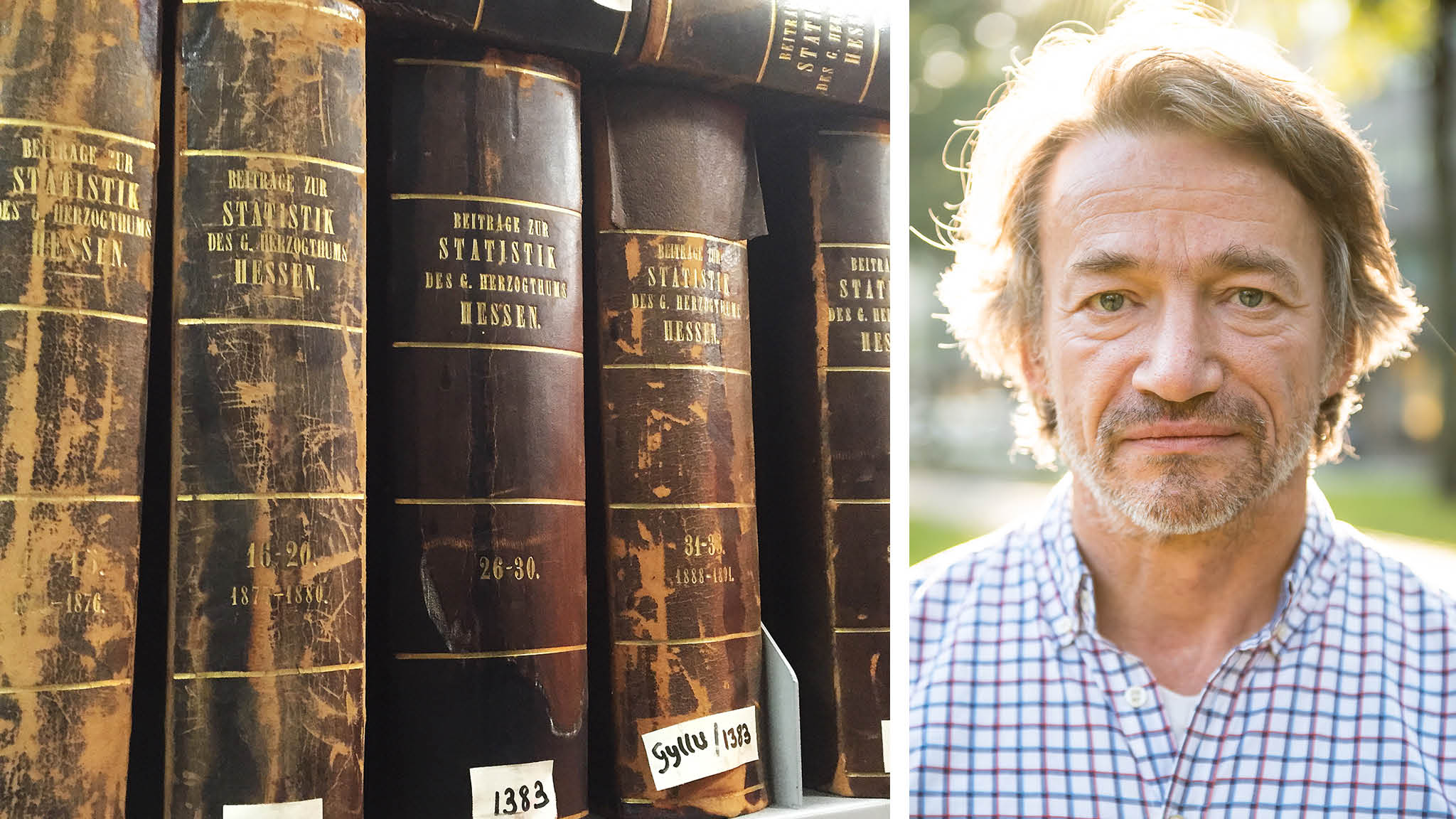 Två bibliotekarier, varav den ena är Hans Ljungberg , jobbar i SCB:s bibliotek. Vad som händer med deras anställningar är ovisst. Biblioteket läggs ned sista december. Foto: Hans Ljungberg och Stina Loman 