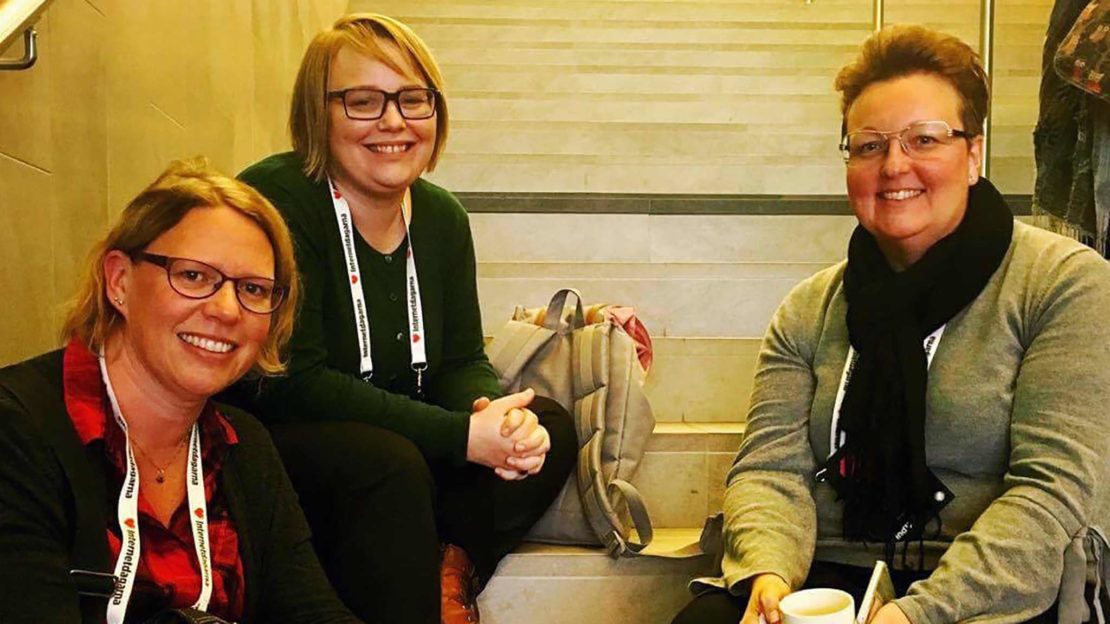 Linda Sävhammar, Eleonor Grenholm och Sandra Spjuth är några av dem som drivit projektet. Foto: Marie-Louise Eriksson.