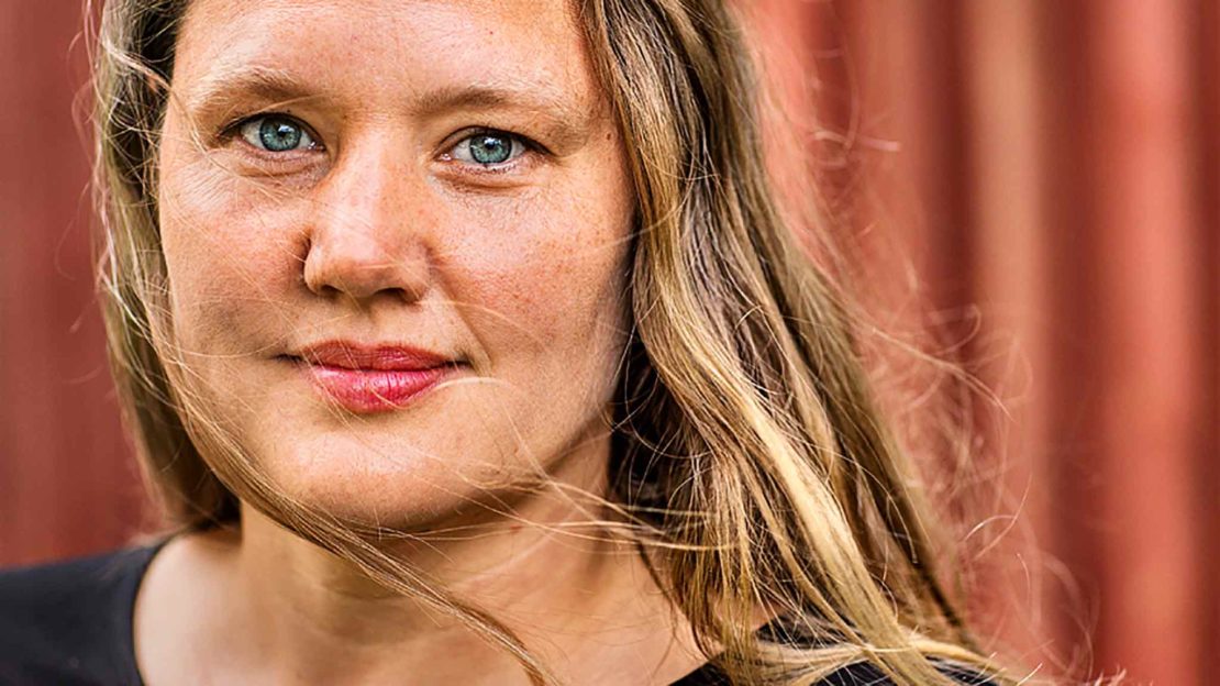 Gapminders Anna Rosling-Rönnlund talade på Biblioteksdagarna. Foto: Natur och kultur.