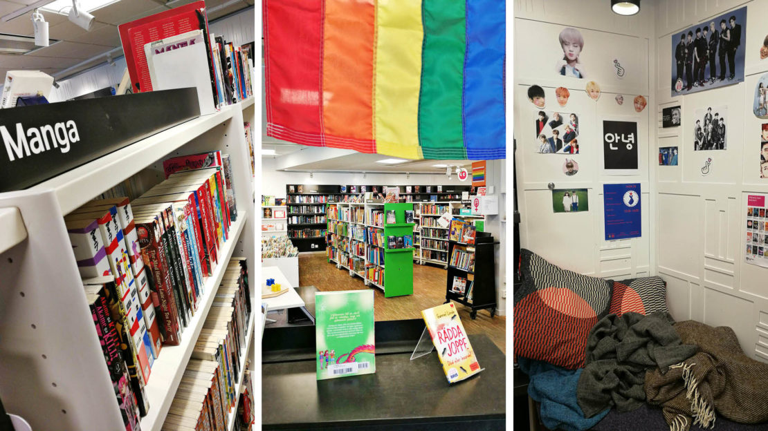 När situationer uppstår förklarar vi varför vi har de ordningsregler vi har. Om ett dåligt beteende upprepas får man lämna biblioteket för dagen. Vi kontaktar också föräldrarna. Det har gett effekt. Sen försöker vi erbjuda en ny chans varje gång man kommer in. Dagen efter ska det gamla inte hänga kvar. Då möts man av ett leende och ett ”Välkommen hit”. Foto: Jenny Granberg. 